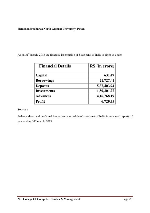 project report on financial statement analysis of sbi bank pdf conclusion of sbi bank project